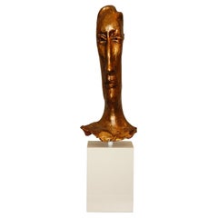 Rare Gilded Ceramic Bust (Simon Toone)