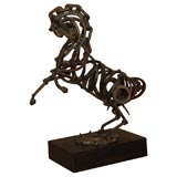 Welded Steel Horse Sculpture