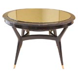 Ebonized and Eglomise Table in a Modernist Style