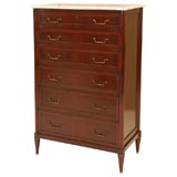 Louis XIV Style Six Drawer Mahogany Chest by Maison Jansen