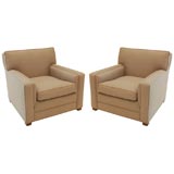 A Pair of Custom Club Chairs from the estate of Randolph Scott