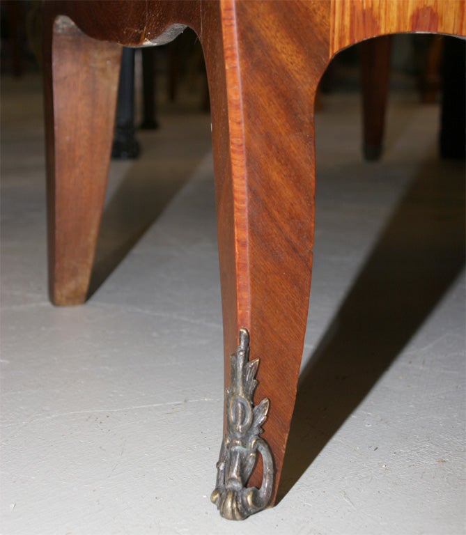 French Parquetry Marble Top Commode