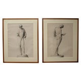 Framed Charcoal Sketches Framed Charcoal Sketches