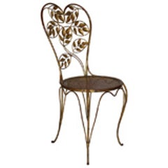 Gilt Italian Heart Back Chair 6