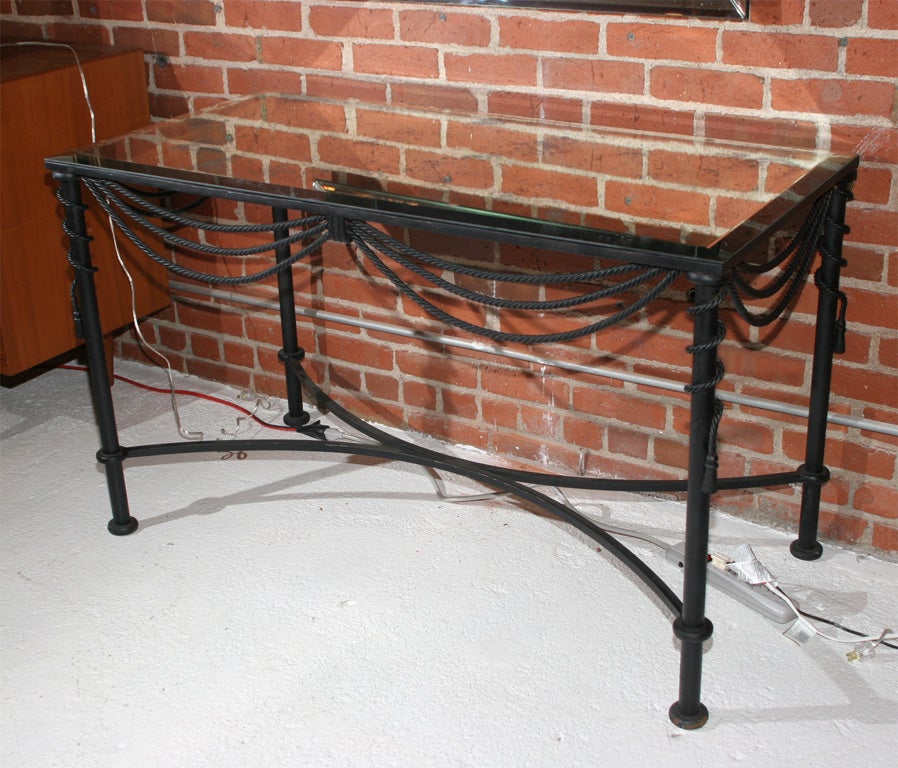 Italian Iron & Mercury Mirror Table