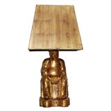 BUDDHA LAMP WITH ORIGINAL SHADE BY JAMES MONT.