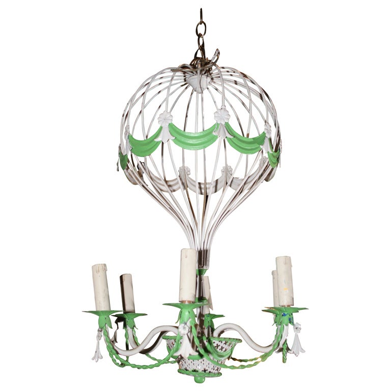 French Hot Air Balloon Chandelier