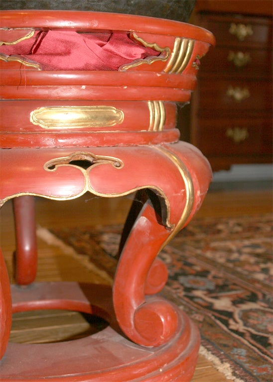 Lacquer Japanese Bronze Temple Gong