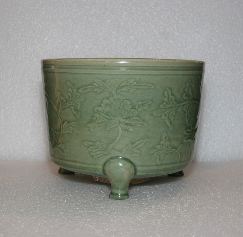Large Chinese Celadon Censer