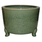 Large Chinese Celadon Censer