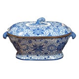 Antique Blue and White Soup Tureen English c.1815