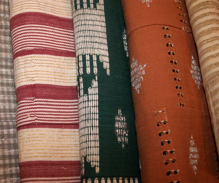 Mid-20th Century Collection of Nigerian Yoruba, Aso-oke Fabric