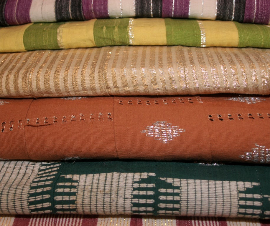 Mid-20th Century Collection of Nigerian Yoruba, Aso-oke Fabric