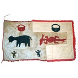 Asafo Flag with Fish on Salamander and Buffalo