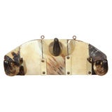 Set of French Horn Coat Hooks