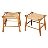 Pair of 1950s Stools in the Manner of Hans Wegner