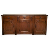 Antique French fruitwood enfilade.