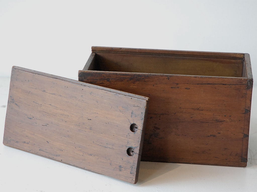 19TH C. CANDLE BOX DATED 1804 3