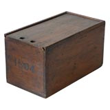 19TH C. CANDLE BOX DATED 1804