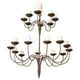 Vintage Iron 2-Tier Candle Chandelier (GMD#1545)