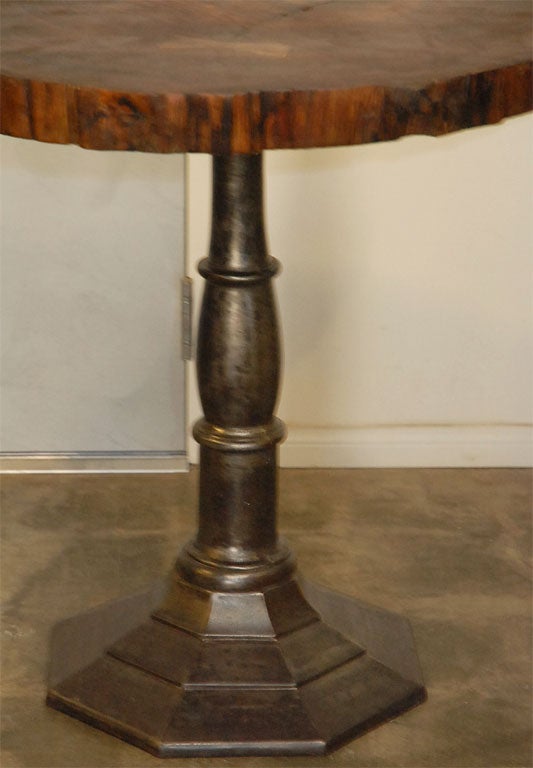 Rustic Iron Base Table For Sale 2