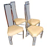 Set of Four Lucite Dining Chairs