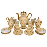 Vieux Paris Porcelain Coffee Service with Napoleonic Emblems