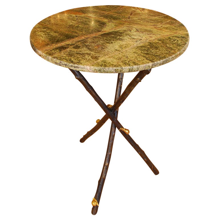 Small Table with Snails and Marble Top