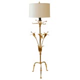 Italian Gilt Tripod Floor Lamp