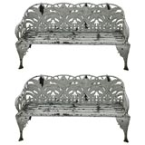 Vintage Garden Bench with Leaves & Berries Motif