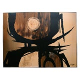 Modernist Abstract Painting by P. Wolff