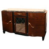 Art Deco Sideboard in Walnut with Exotic Marble Top