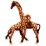 Vintage Pair of Giraffe Figurines