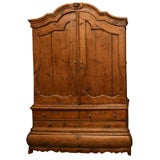 Antique 18th Century Pine Danish Linen Press