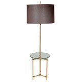 Brass and Glass Floor Lamp