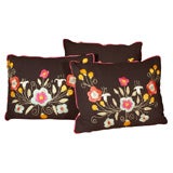 Three down cushions in Vintage Hungarian embroidered linen