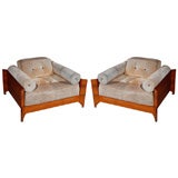 Pair of Brazilian Lounge Chairs Attributed to Jorge Zalszupin