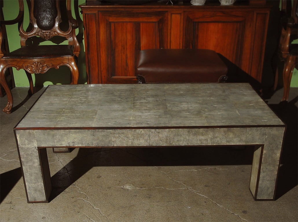 low shagreen coffee table at 1stdibs low shagreen coffee table at 1stdibs