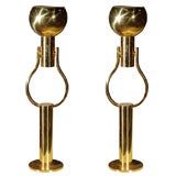 Vintage Pair of Brass Adjustable Table Lamps