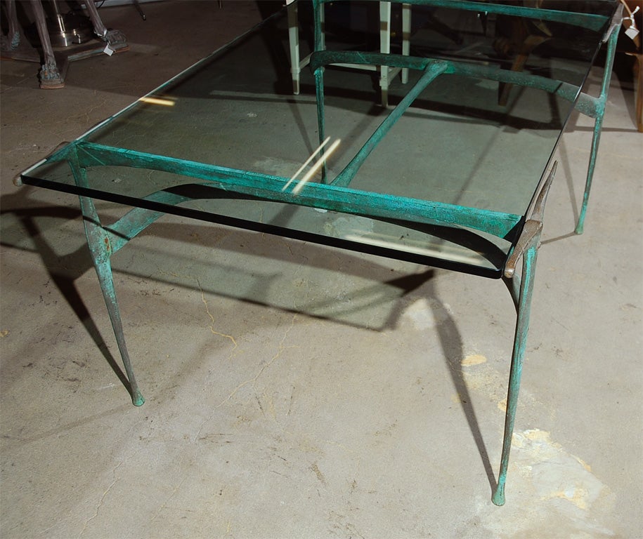 Dan Johnson Gazelle Dining Table, model 33B In Fair Condition For Sale In Los Angeles, CA