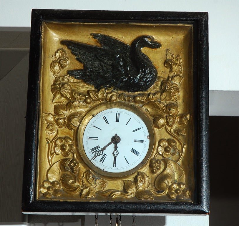 clock with bird