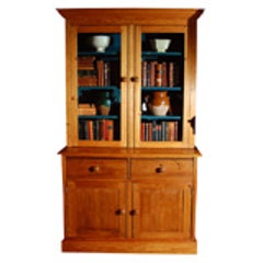 Pine Bookcase Cupboard with Drawers 12