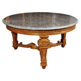 Antique ITALIAN HAND CARVED GILTWOOD CENTER TABLE