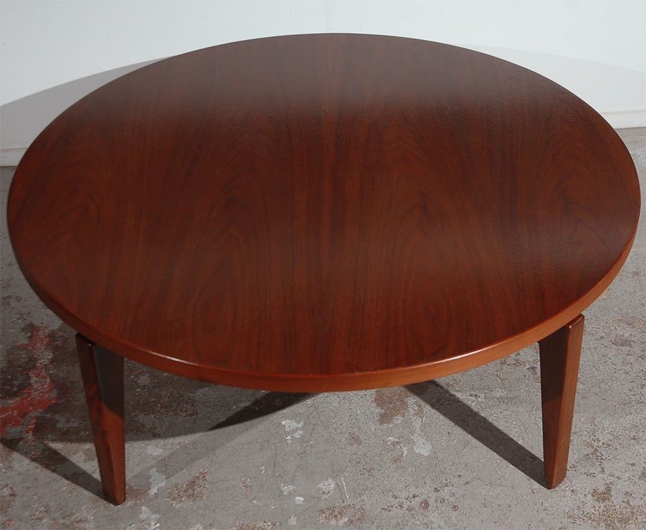 Mid-20th Century Jens Risom Coffee Table with Revolving Top