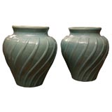 Pair of Large Ceramic Pots