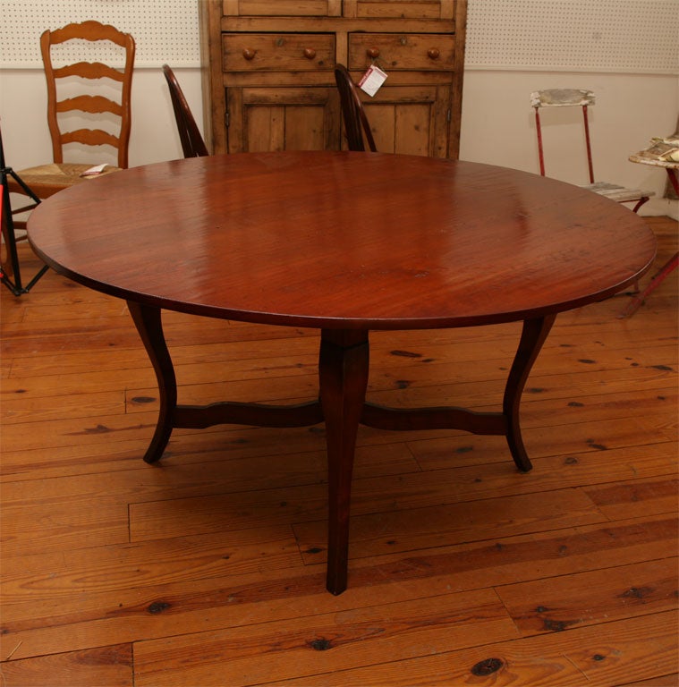 Handmade, in cherry with distressed new wood, French polished and waxed. A beautiful finish. Shown with cabriole legs. This table is available in other legs styles or pedestal. It can be made any size you wish with our without leaves. Shown in 54