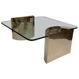 Chrome and Glass Coffee Table by Pace