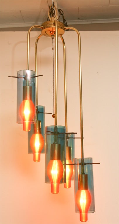 Mid century hanging  light fixture