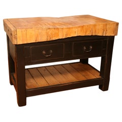 Used Butcher block table