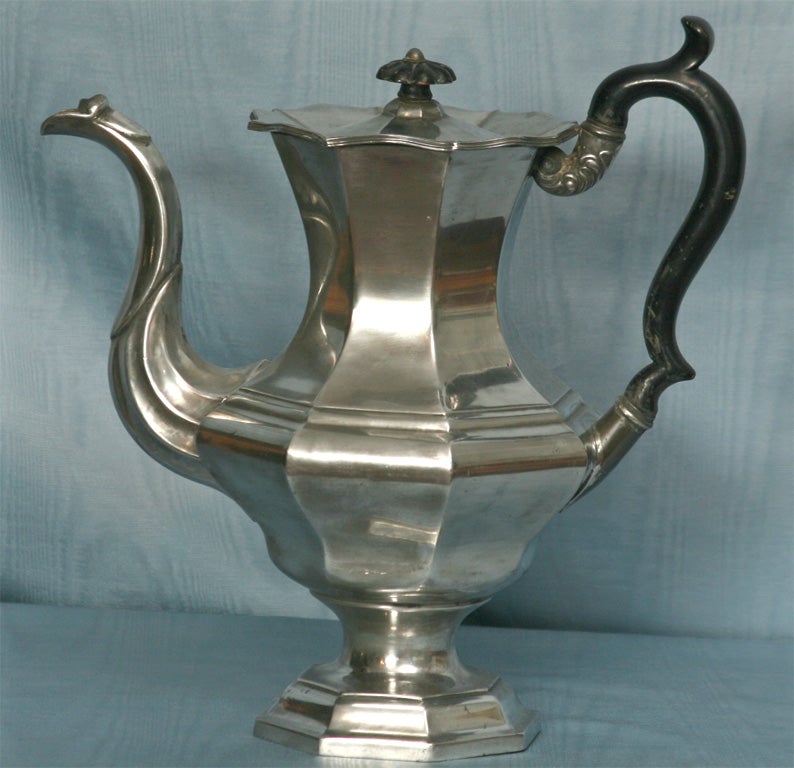 Though this looks like pewter and most would call it pewter it is actually Britannia Metal which was touted as 